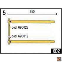 XD2 BRACCI DIRITTI L=350 + ELETTRODI - cod. 803017 - TELWIN
