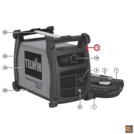 FRONTALE BUMPERS RICAMBIO PER TECHNOLOGY PLASMA 54 XT KOMPRESSOR - TELWIN 323109 - TELWIN