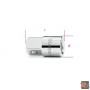 910/16 - RACCORDO CON ATTACCO QUADRO FEMMINA 3/8” E MASCHIO 1/2” CROMATO - BETA UTENSILI 009100814