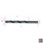 410 - PUNTE ELICOIDALI CILINDRICHE, SERIE CORTA IN ACCIAIO HSS RULLATE - 15 BETA UTENSILI 004100250